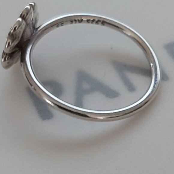 AuthPandora Sterling Silver Primrose CZ Enamel Ring Size (7.5) 56 190931EN12 - Picture 3 of 9